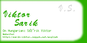 viktor sarik business card